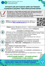 Листування в електронному вигляді через Електронний кабінет. Подання Заяви про таке бажання
