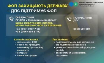 «Гарячі» лінії для надання інформаційної підтримки мобілізованим ФОП та членам їхніх родин